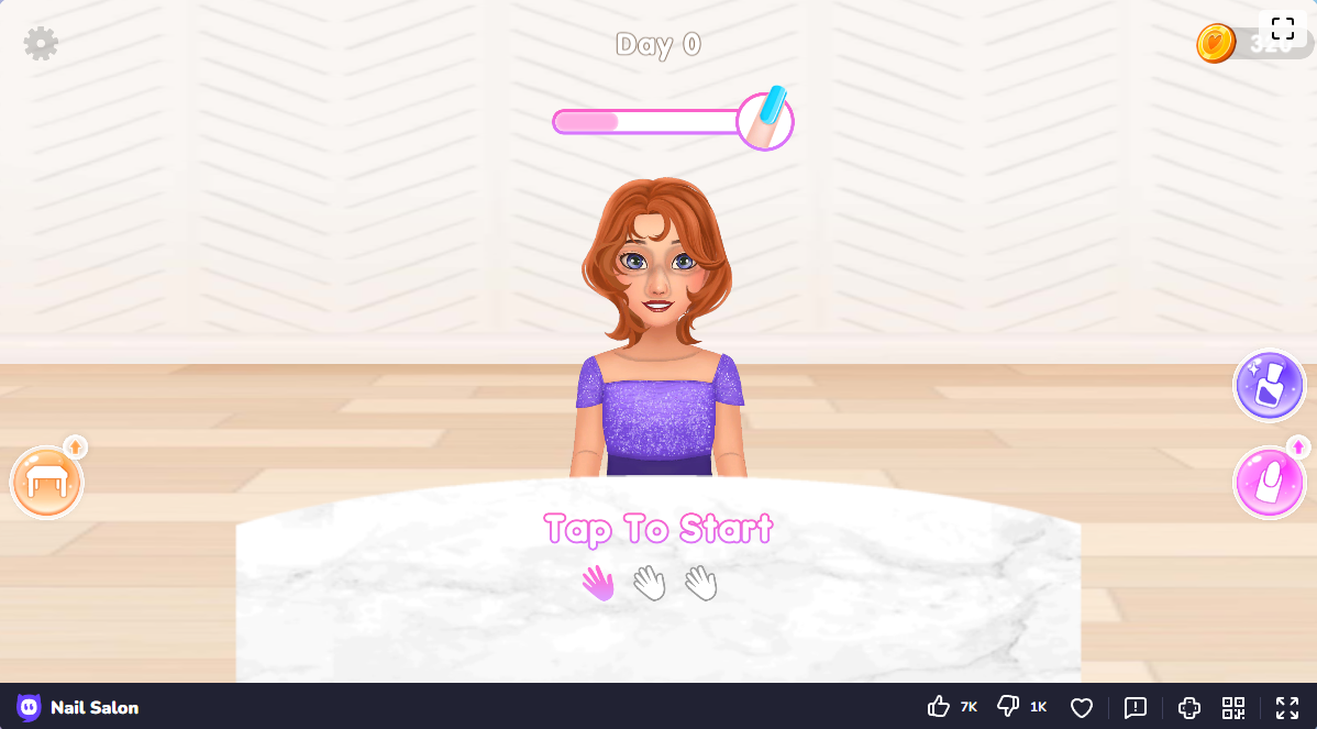 Nail art demonstration